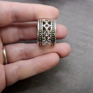 notorious two Toned Ring By Park Lane Size 7